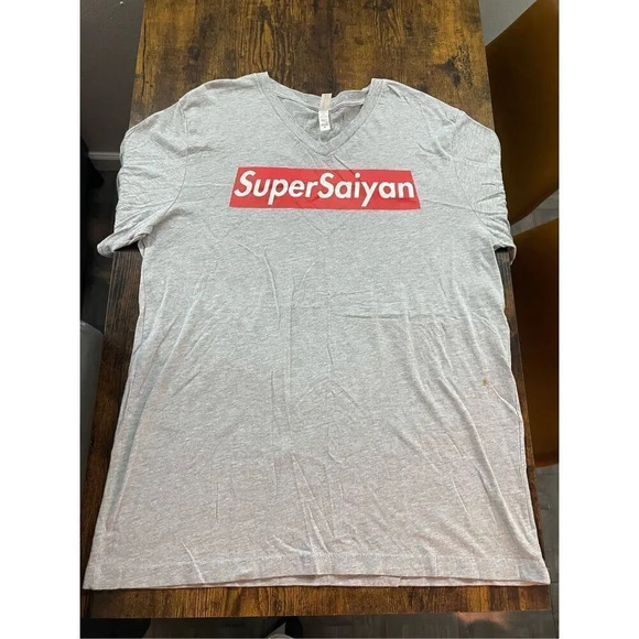Gym graphic Tshirt with wording “ SuperSaiyan” size XL - Picture 1 of 10
